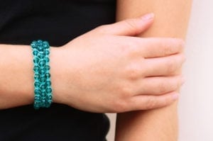 Honeycomb Crystal Macrame Bracelet