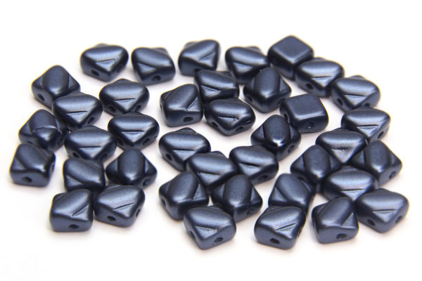 Satin Midnight Blue Czech Silky Beads