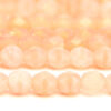 6mm Opaque Light Amber Firepolished Czech Glass