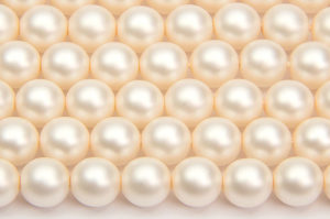 8mm Cream Satin Preciosa Glass Pearl Beads