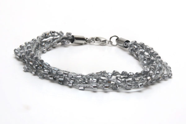 Gold and Silver Beaded Thread Jewellery Kit - Image 2