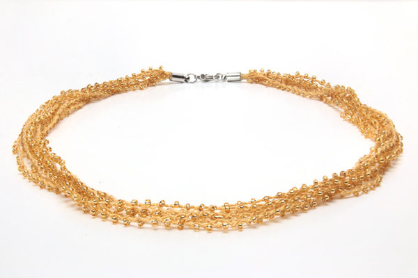 Gold and Silver Beaded Thread Jewellery Kit - Image 4
