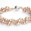 Bronze Goddess Crystal Cascade Twisted Spiral Bracelet