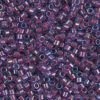 Hot Pink Lined Aqua AB Delica Beads