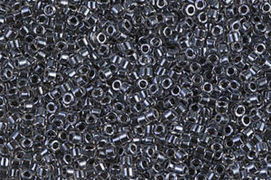 Sparkling Charcoal Lined Crystal Delica Beads