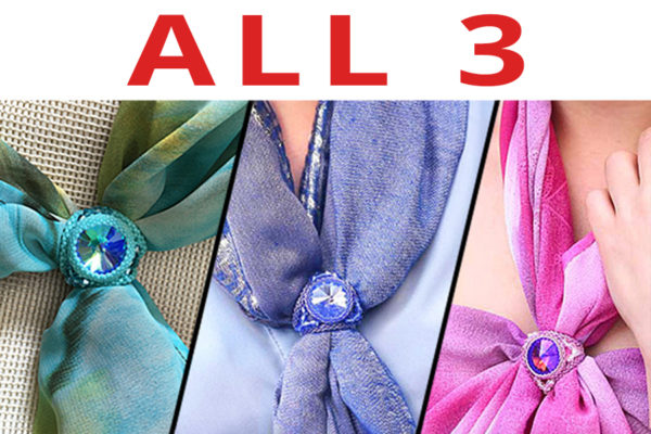 ALL 3 - Crystal Scarf and Sarong Ring Kits