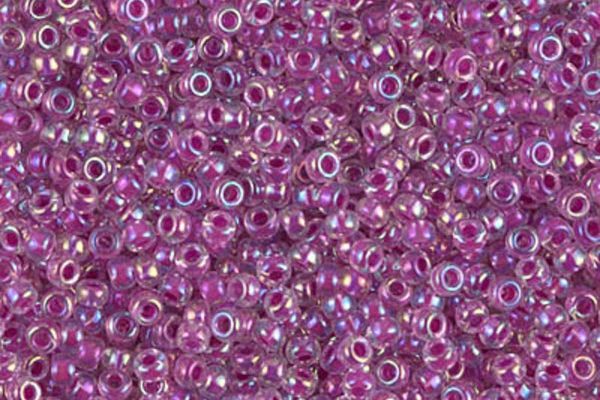 Raspberry Lined Crystal AB Miyuki 11/0 Seed Beads
