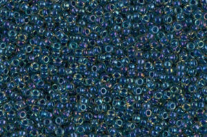 Midnight Blue Lined Topaz AB Miyuki 15/0 Seed Beads