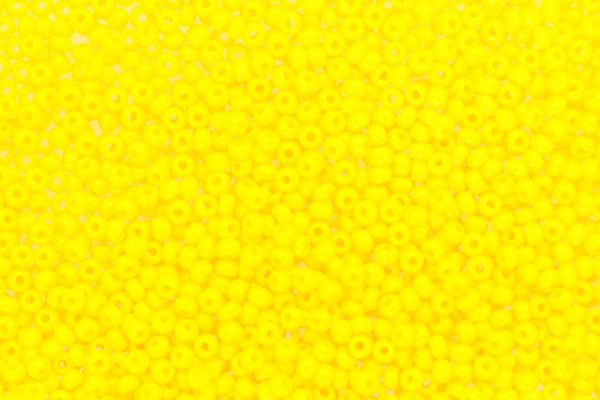 Opaque Lemon Peel Preciosa Seed Beads