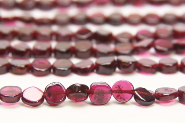 Garnet 6mm Coin Semi Precious Gemstones