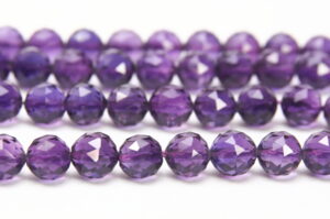 Dark Purple Ametrine  10mm Facetted Round Semi Precious Gemstones