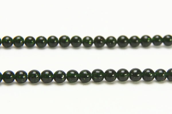 Green Goldstone 4mm Round Semi Precious Gemstones