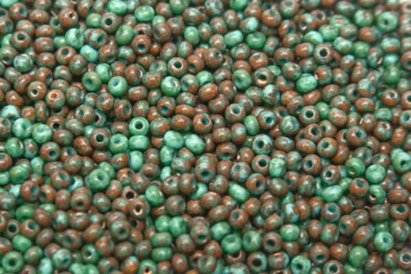 Opaque Turquoise Travertine Preciosa Seed Beads