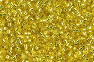 Silver Lined Yellow Delica Beads