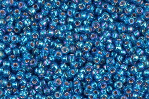Silver Lined Capri Blue AB Miyuki 11/0 Seed Beads