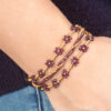 Amethyst Gold Flora Daisy Chain Bracelet Kit