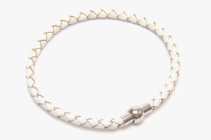 4mm White Leather and Clasps Add-On Bundle