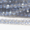 4mm Dusty Blue Lustre Facetted Round Crystals
