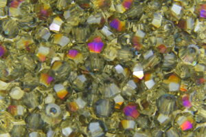 3mm Magenta Lustre Ivy Green Aurora Precision Bicones