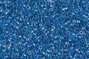Sparkling Cerulean Blue Lined Delica Beads