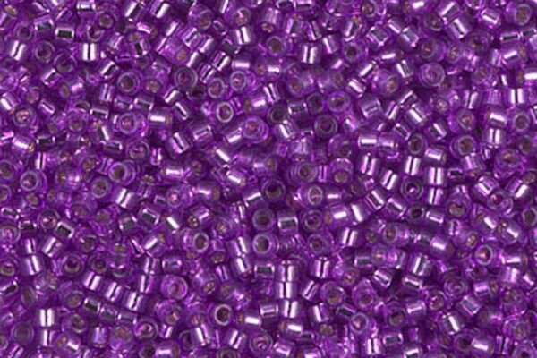 Silver Lined Bright Violet Delica Beads