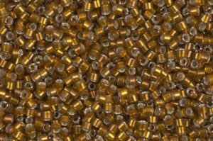 Silver Lined Glazed Dark Saffron Delica Beads