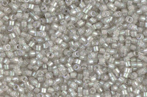 Pearl Lined Grey Mist AB Delica Beads