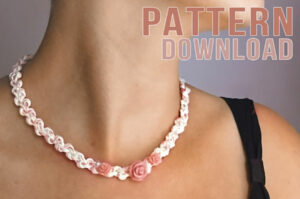 Secret Garden Half Hitch Macrame Flower Necklace Pattern Download