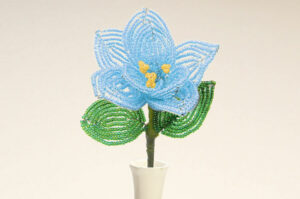 Baby Blue Pretty Petals Beaded Flower