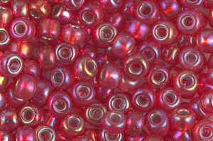 Silver Lined Flame Red AB Miyuki 6/0 Seed Beads