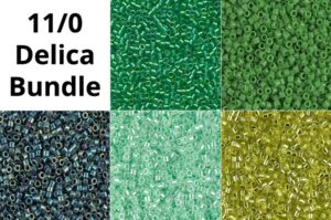 Green Queen 11/0 Delica Bead Palette